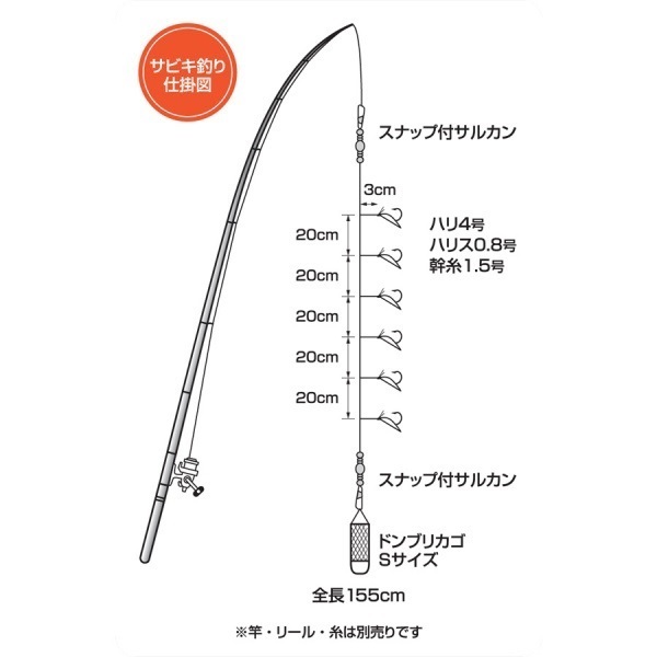 釣り入門セット アジが狙えるサビキ仕掛けセット 